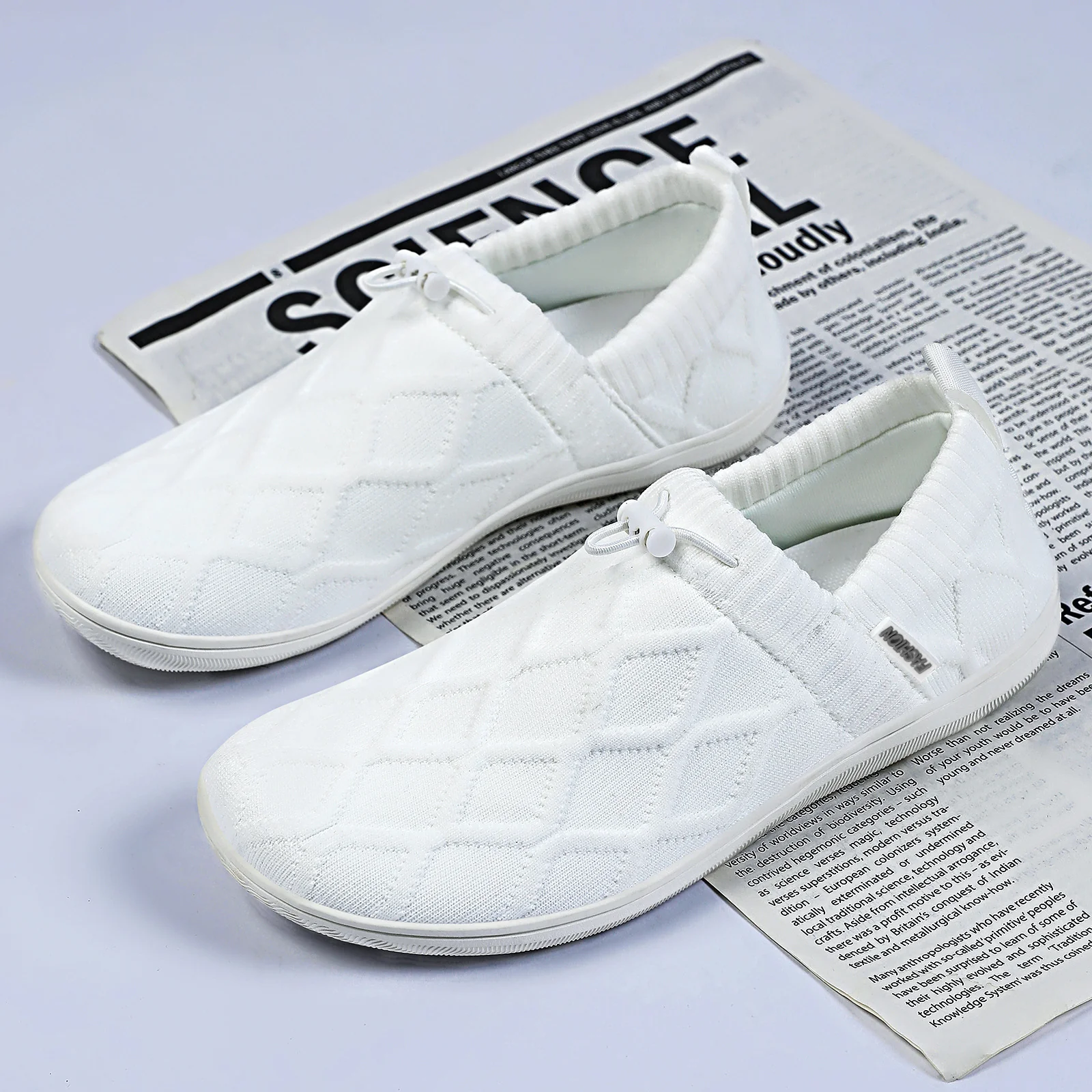 Damen Bequeme Slip-On Sneakers mit elastischem Strickdesign Heidi Mode - Image 3