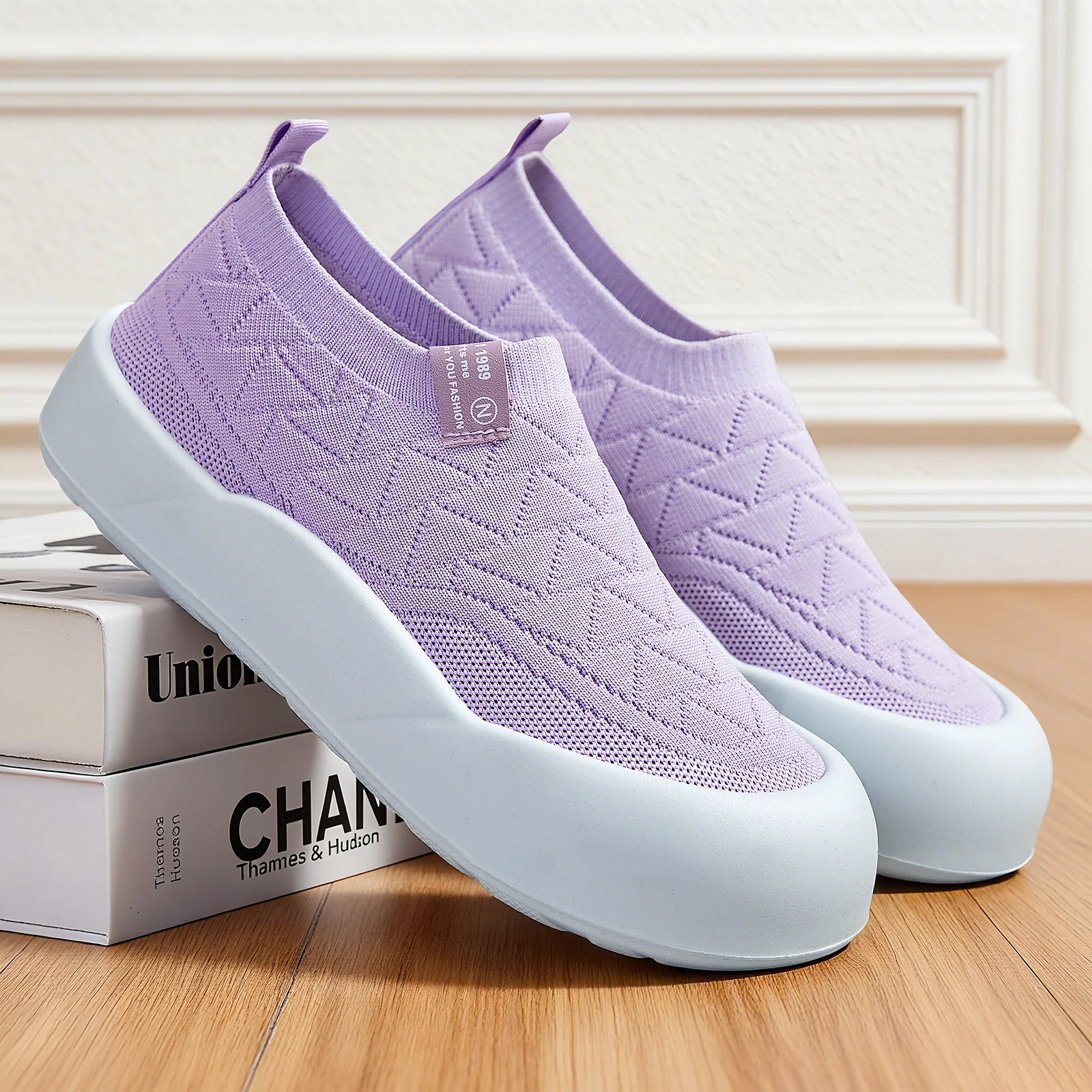 Damen Bequeme Slip-On Sneakers mit flexiblem Strickdesign Heidi Mode - Image 2