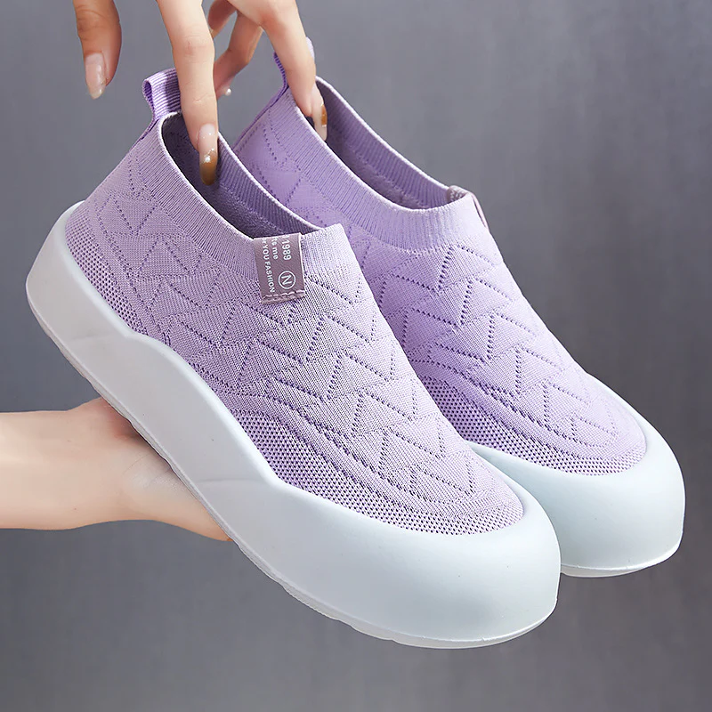Damen Bequeme Slip-On Sneakers mit flexiblem Strickdesign Heidi Mode - Image 6