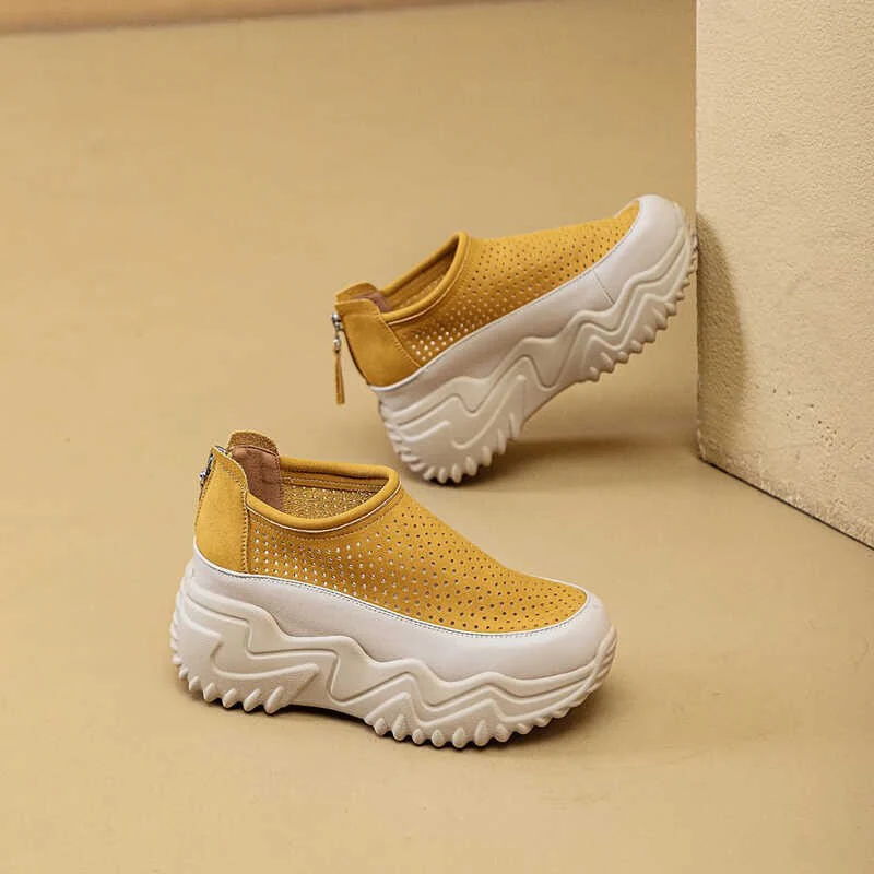 Damen Bequeme Slip-On Sneakers mit luftdurchlässigem Obermaterial und rutschfester Sohle Heidi Mode - Image 2