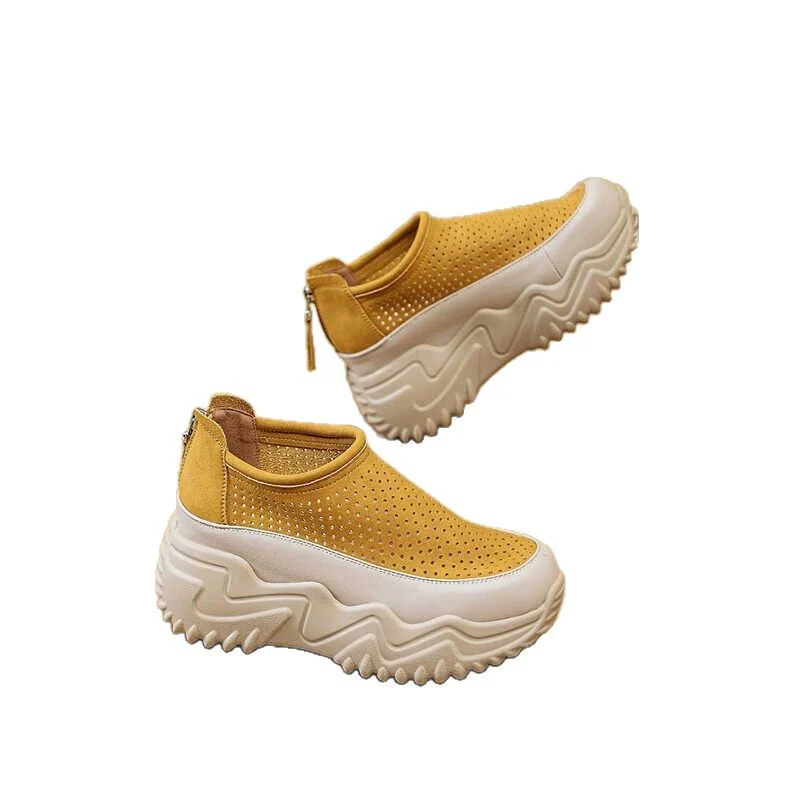 Damen Bequeme Slip-On Sneakers mit luftdurchlässigem Obermaterial und rutschfester Sohle Heidi Mode - Image 5