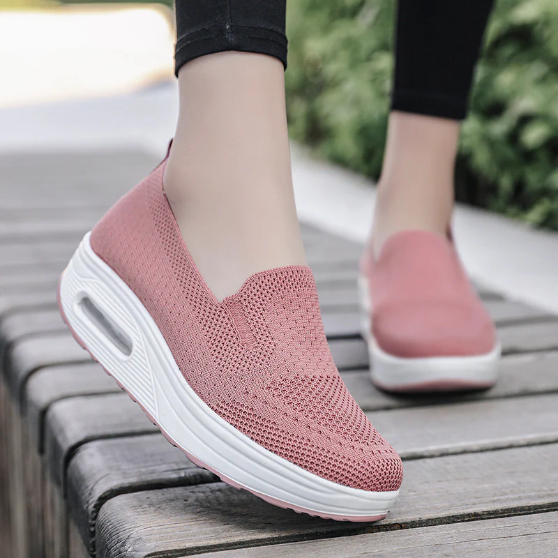 Damen Bequeme Slip-On Sneakers mit Luftpolstertechnologie Heidi Mode