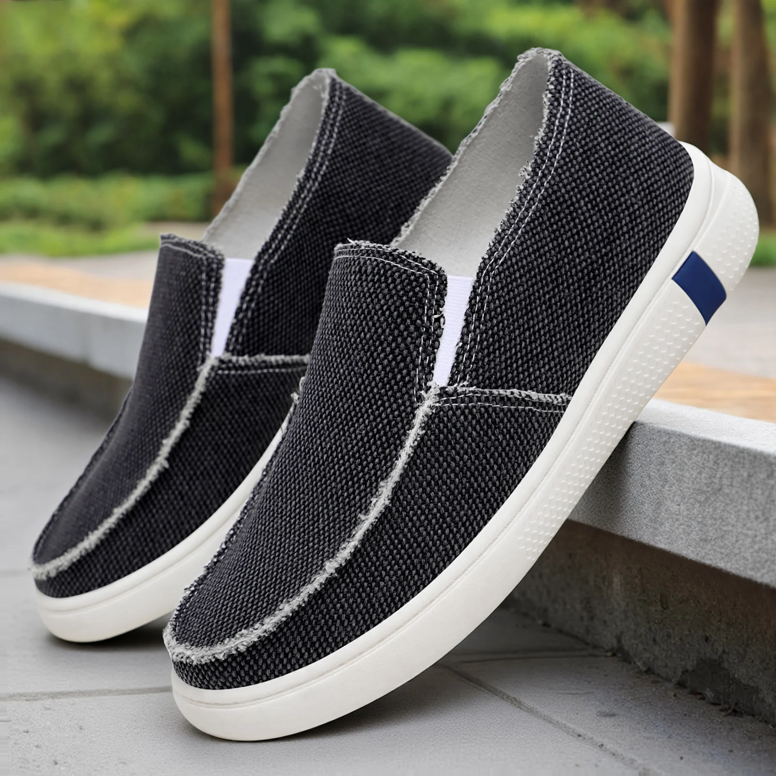 Damen Bequeme Slip-On Sneakers mit modischem Denim-Design Heidi Mode - Image 2