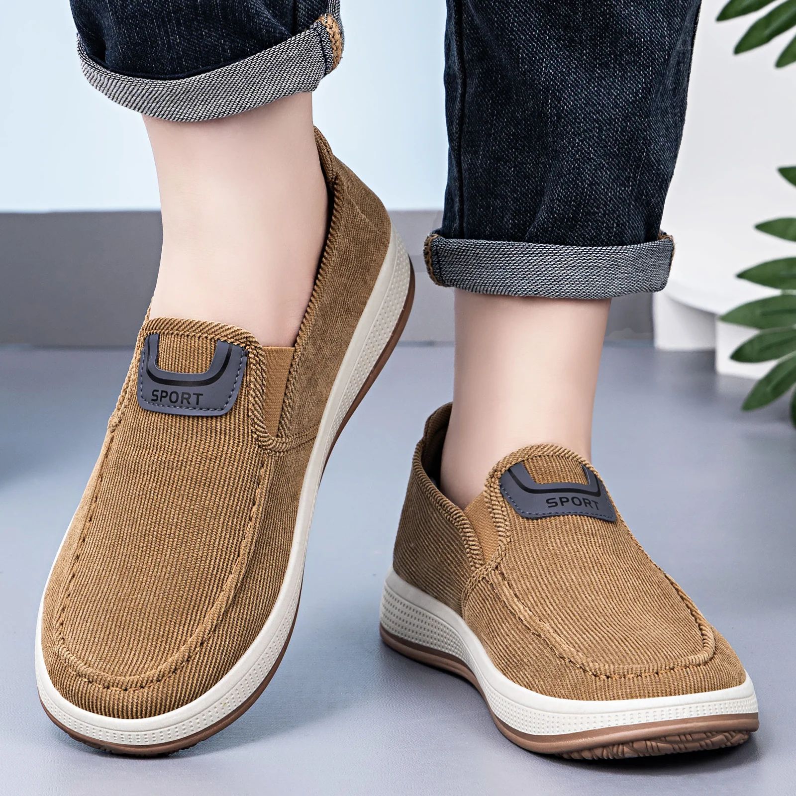 Damen Bequeme Slip-On Sport-Schuhe aus elastischem Gewebe Heidi Mode - Image 2