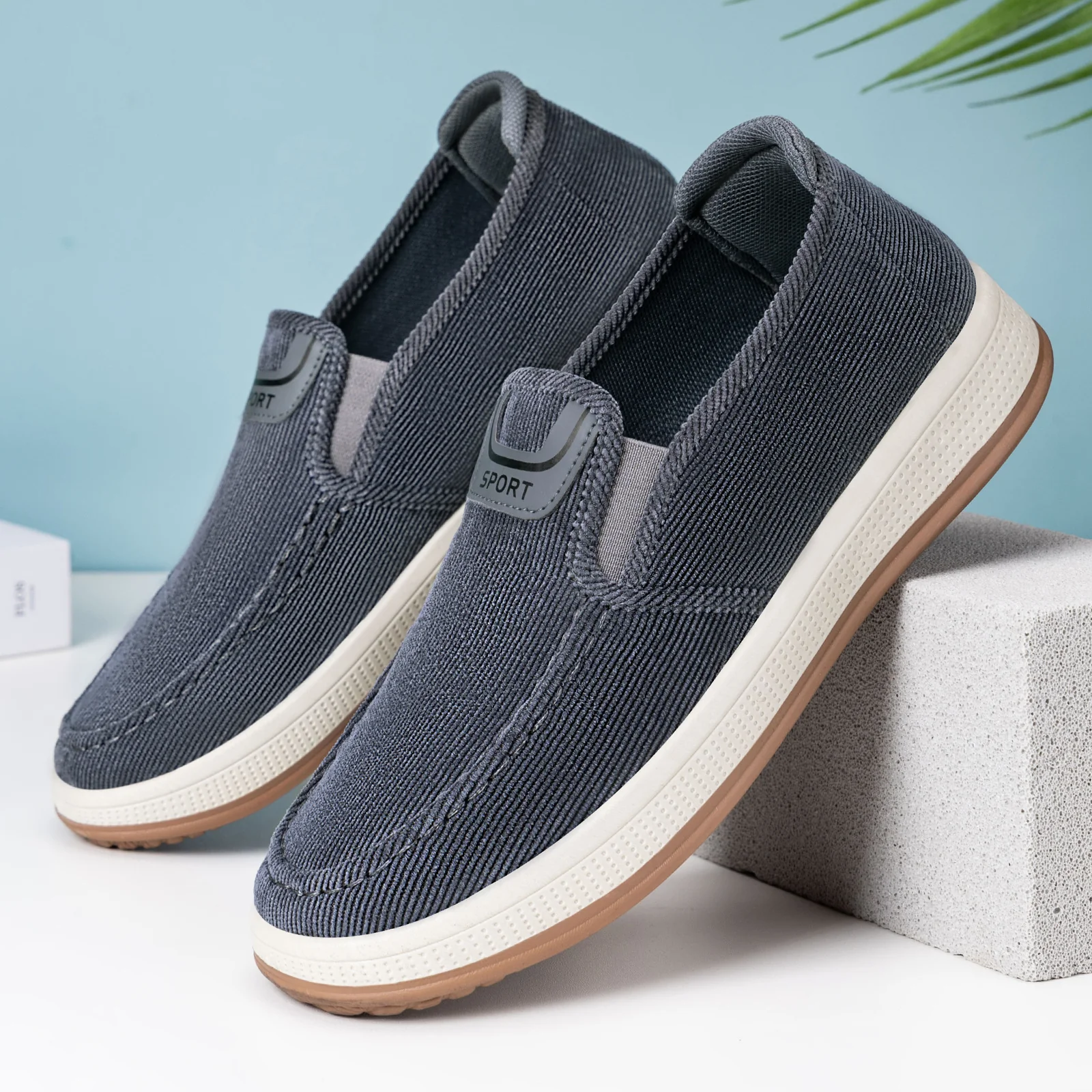 Damen Bequeme Slip-On Sport-Schuhe aus elastischem Gewebe Heidi Mode - Image 3