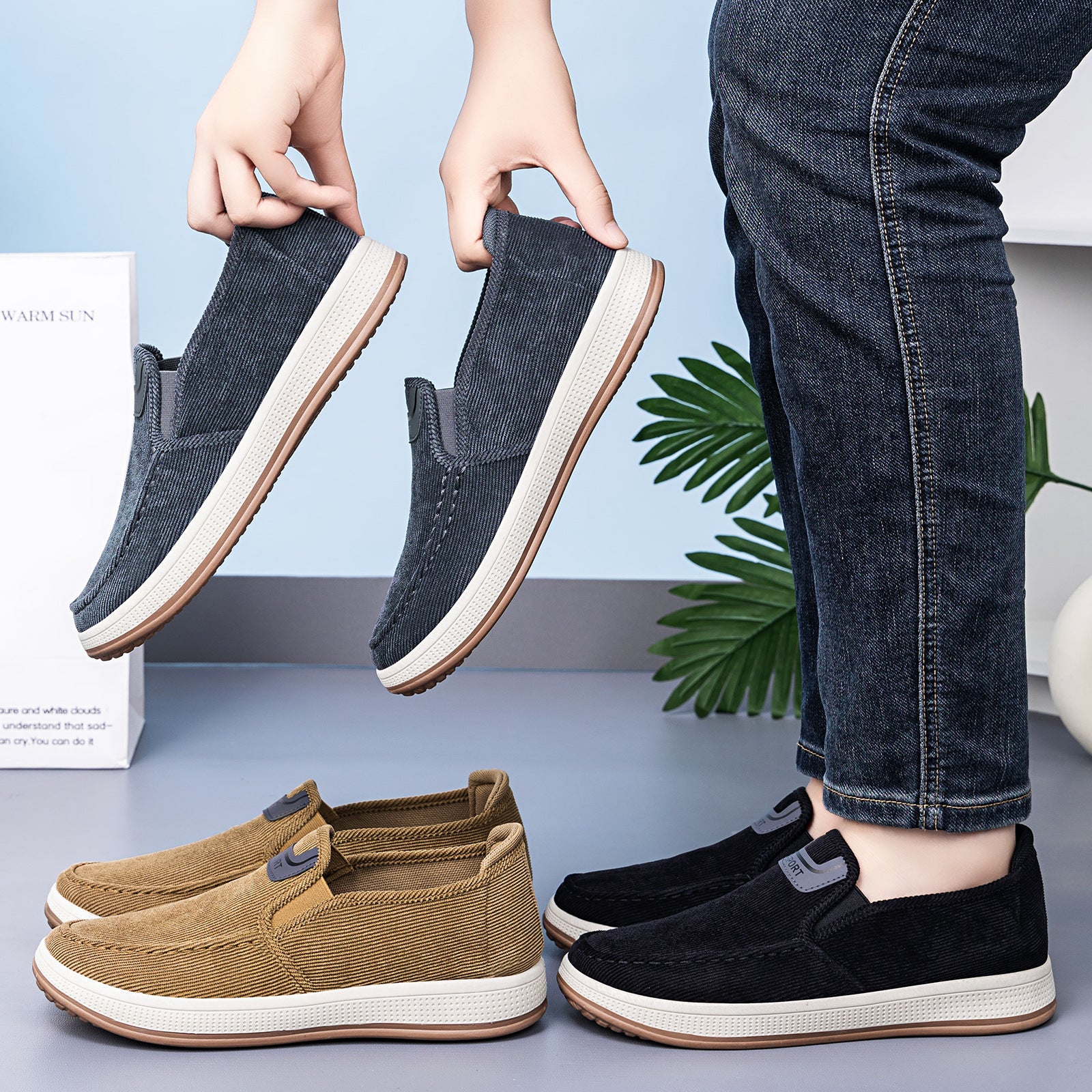 Damen Bequeme Slip-On Sport-Schuhe aus elastischem Gewebe Heidi Mode - Image 4