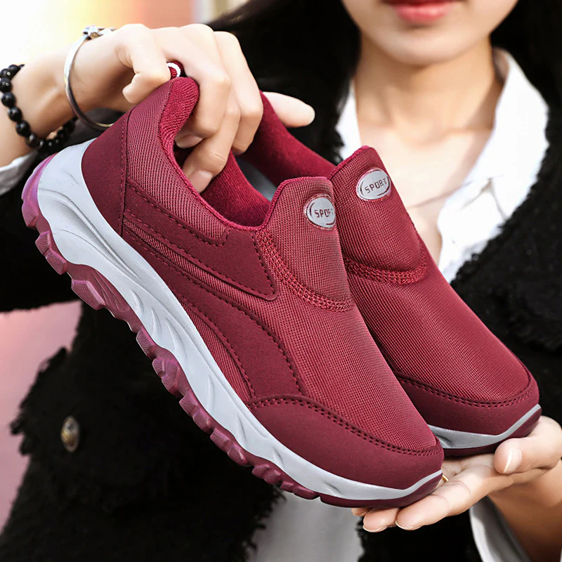 Damen Bequeme Slip-On Sportschuhe mit elastischem Obermaterial Heidi Mode - Image 3
