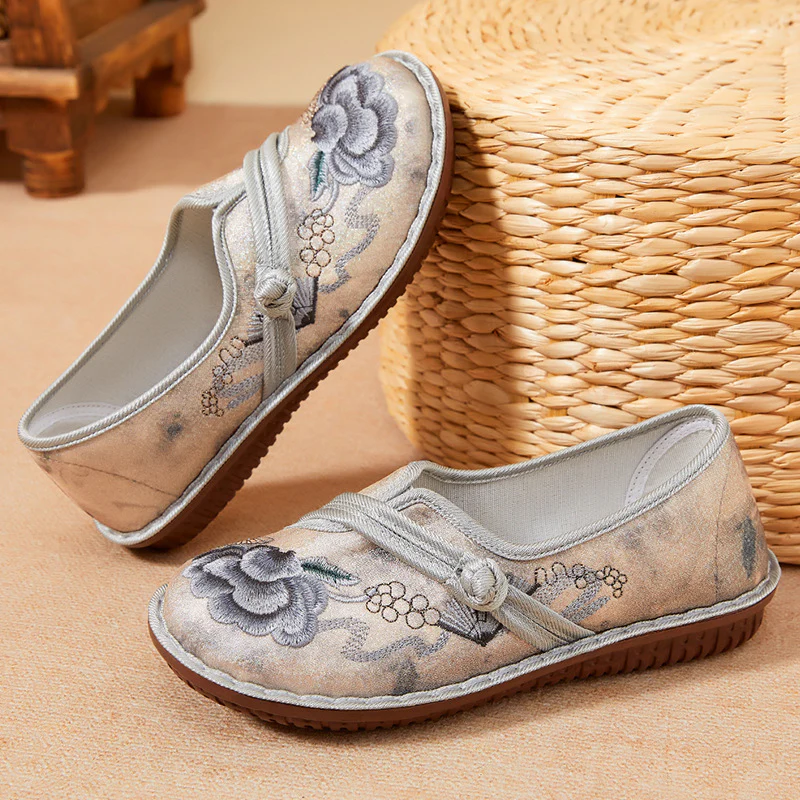 Damen Bequeme Slipper mit floralem Design und elastischer Bindung Heidi Mode - Image 2