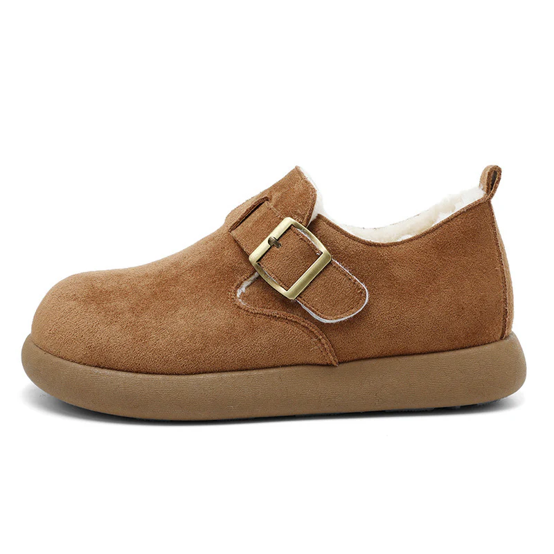 Damen Bequeme Slipper mit schnallenverzierung und weichem Fleece-Innenfutter Heidi Mode - Image 5