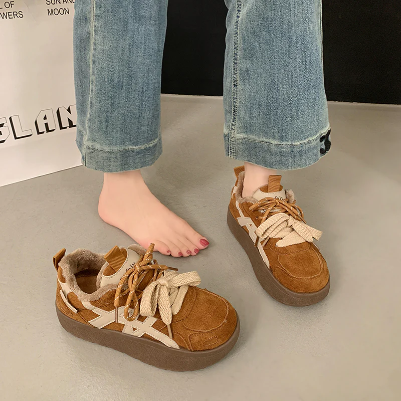 Damen Bequeme Sneaker mit flauschigem Innenfutter und modischem Obermaterial Heidi Mode - Image 3
