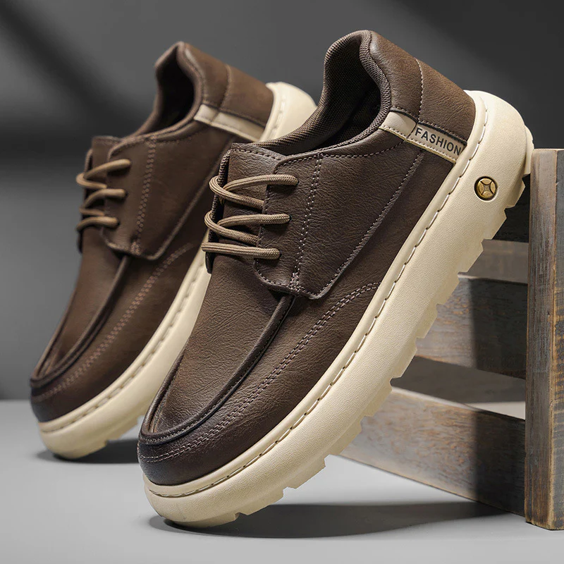 Damen Bequeme Sneaker mit modischem Lederdesign und rutschfester Sohle Heidi Mode - Image 2
