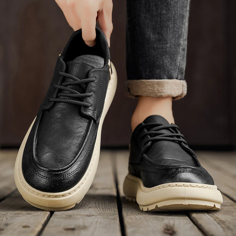 Damen Bequeme Sneaker mit modischem Lederdesign und rutschfester Sohle Heidi Mode - Image 4