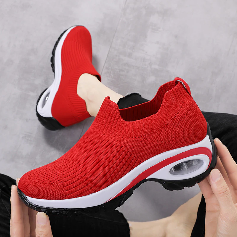 Damen Bequeme Sneakers mit elastischem Strickoberteil und Luftpolstertechnologie Heidi Mode - Image 2