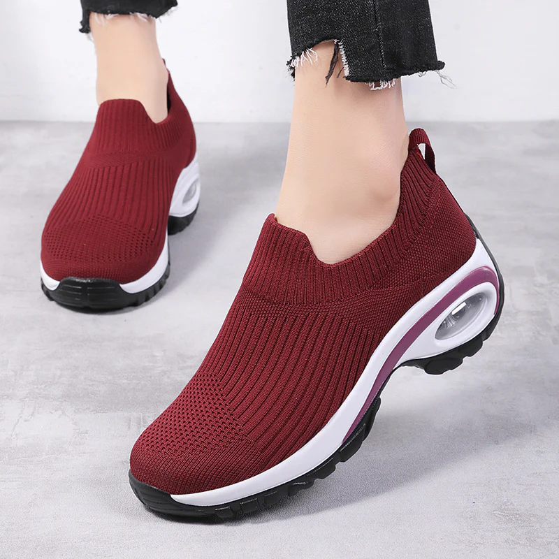Damen Bequeme Sneakers mit elastischem Strickoberteil und Luftpolstertechnologie Heidi Mode - Image 4