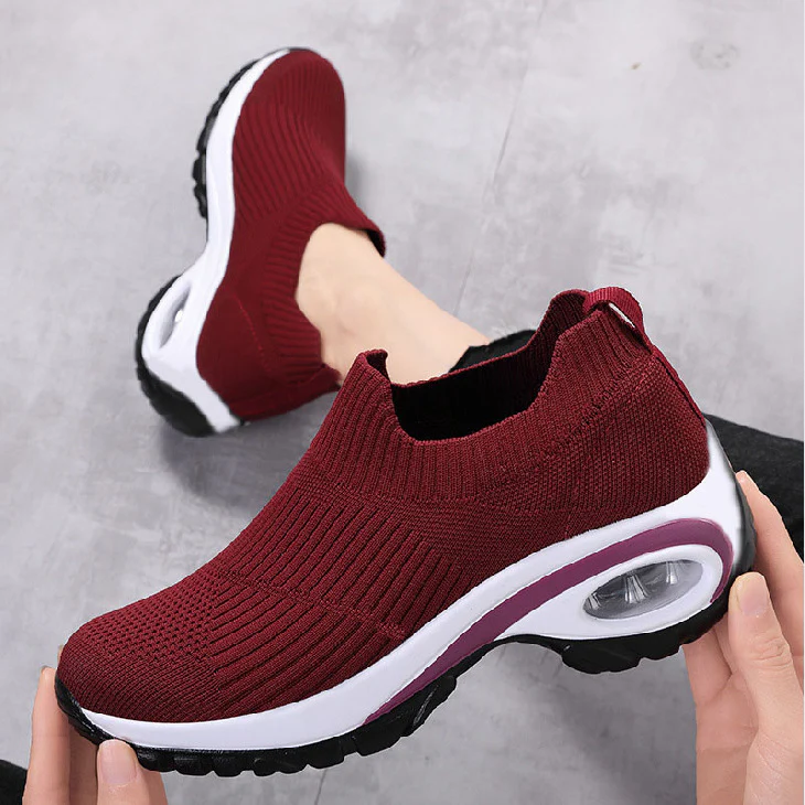 Damen Bequeme Sneakers mit elastischem Strickoberteil und Luftpolstertechnologie Heidi Mode - Image 6