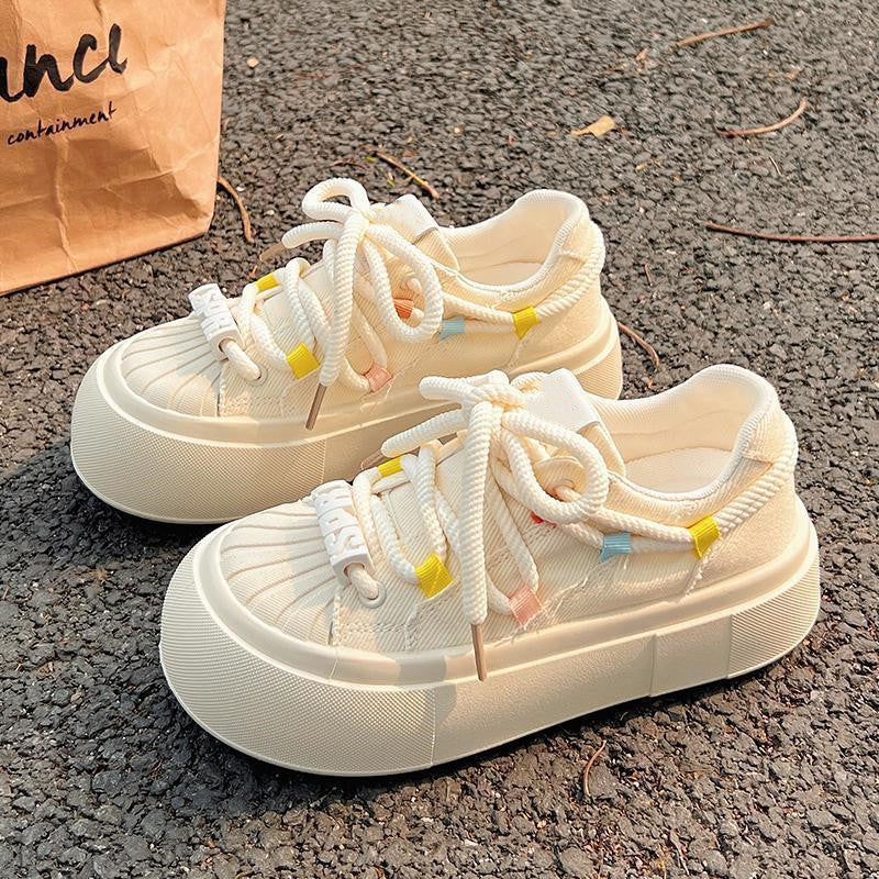 Damen Bequeme Sneakers mit elastischen Schnürsenkeln und atmungsaktiver Sohle Heidi Mode - Image 3