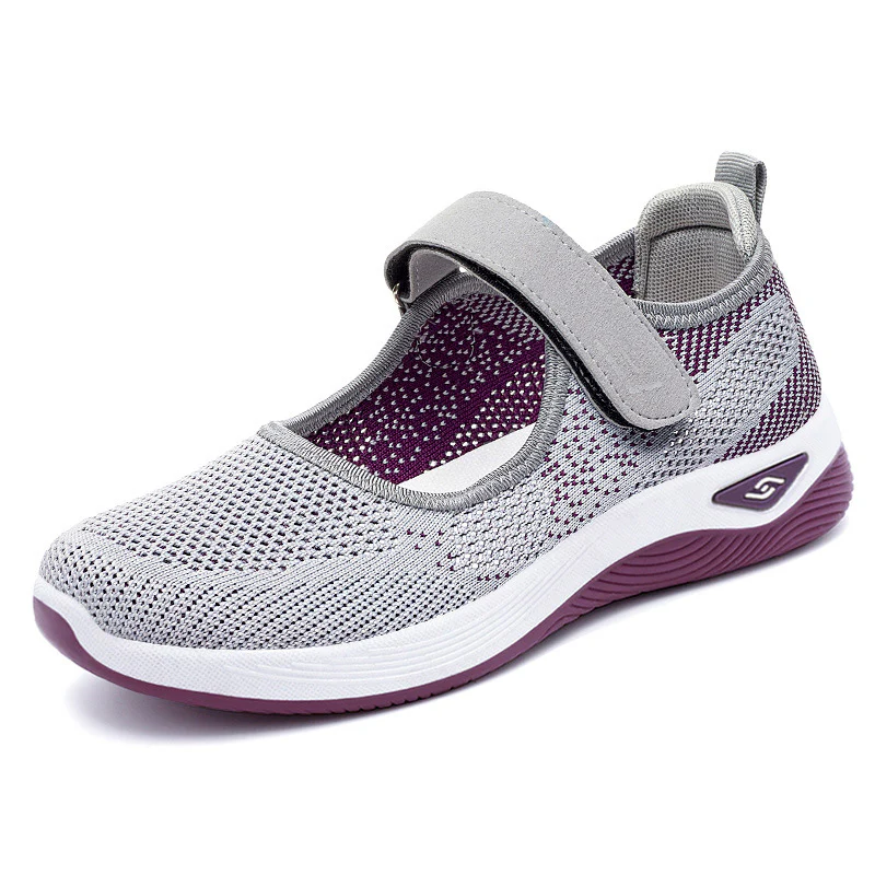 Damen Bequeme Sport-Sneaker mit verstellbarem Klettverschluss und atmungsaktivem Mesh-Obermaterial Heidi Mode - Image 5