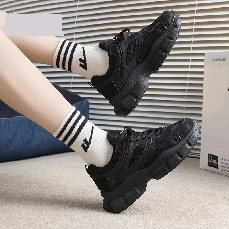 Damen Bequeme Sport Sneakers mit dicker Sohle Heidi Mode - Image 3