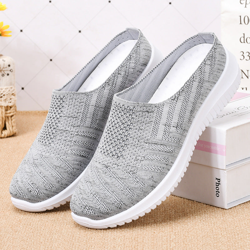 Damen Bequeme Stretch Slipper mit atmungsaktivem Strickdesign Heidi Mode - Image 2
