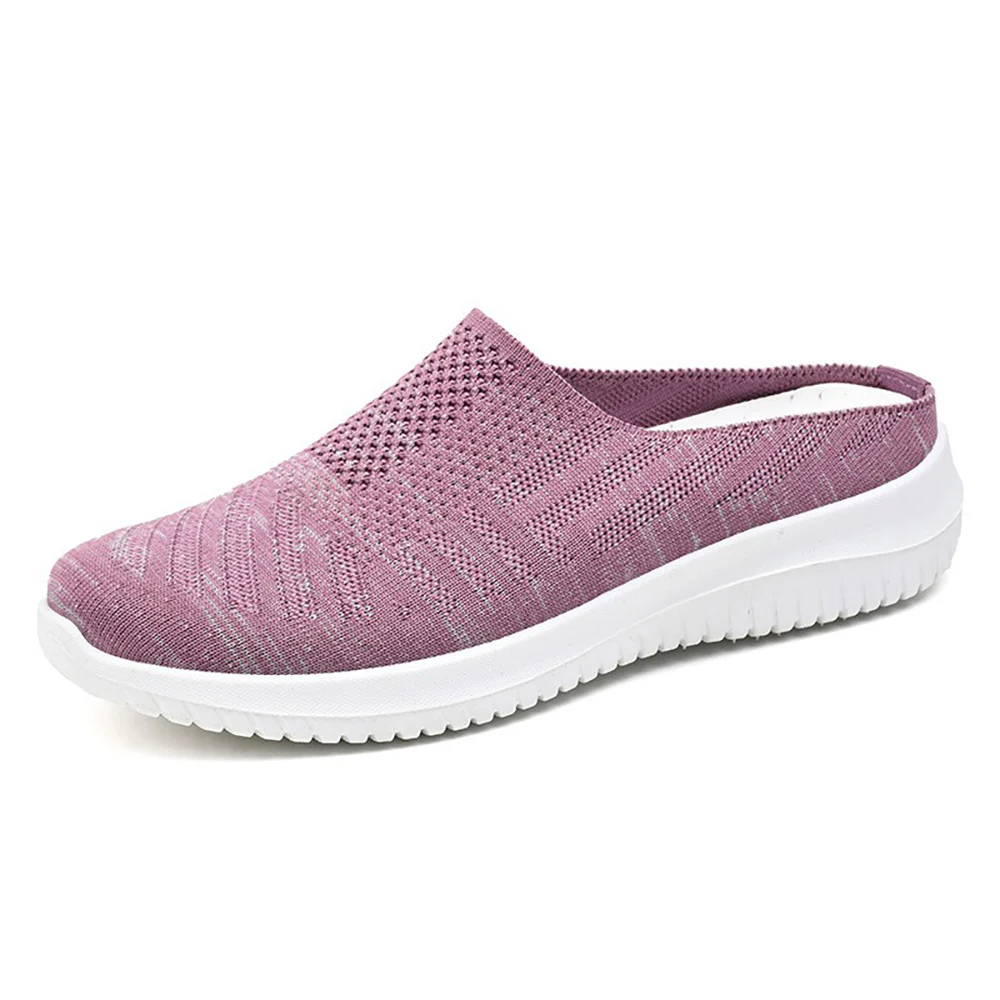 Damen Bequeme Stretch Slipper mit atmungsaktivem Strickdesign Heidi Mode - Image 4