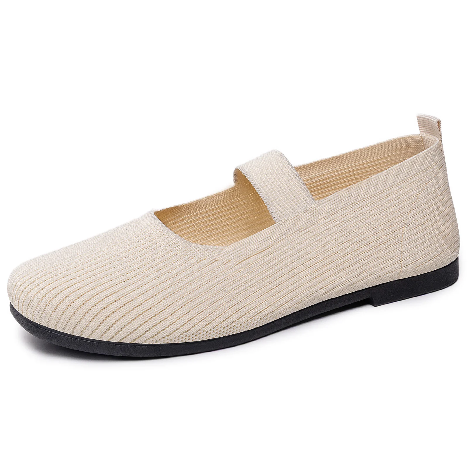 Damen Bequeme Strick-Ballerinas mit elastischem Riemen Heidi Mode - Image 7