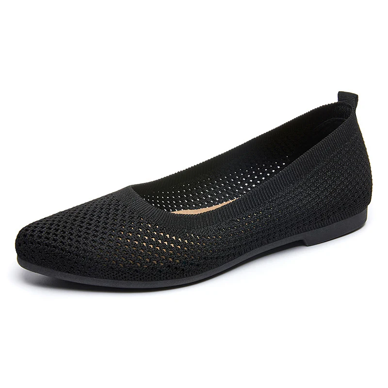 Damen Bequeme Strick-Ballerinas mit luftdurchlässigem Obermaterial Heidi Mode - Image 5