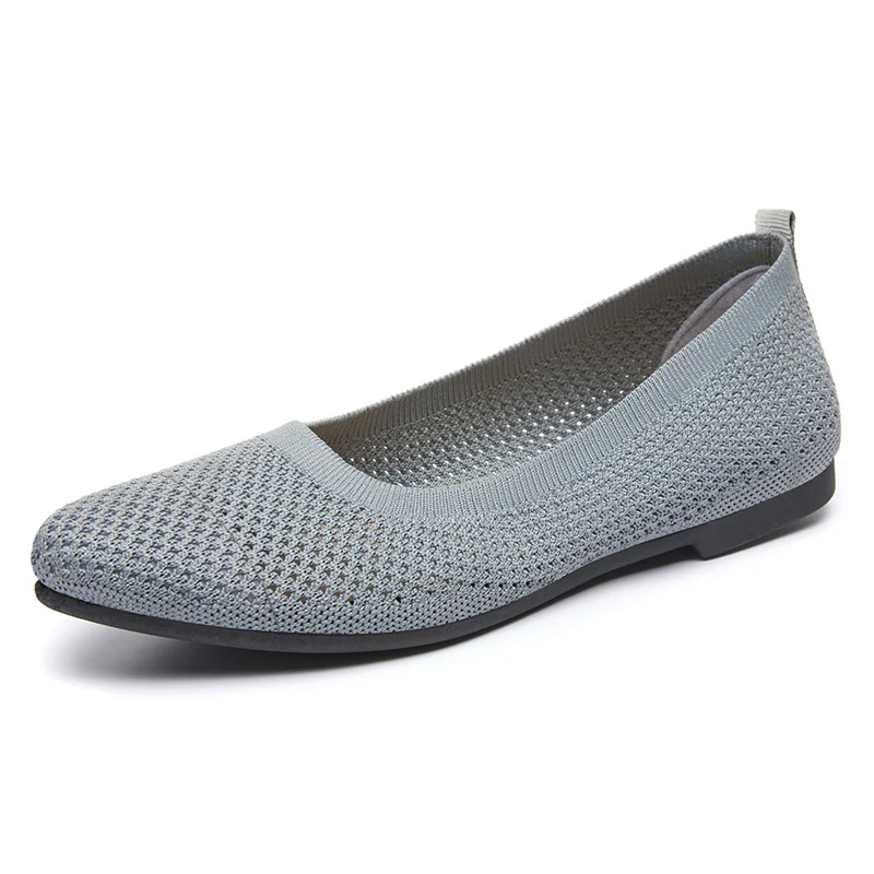 Damen Bequeme Strick-Ballerinas mit luftdurchlässigem Obermaterial Heidi Mode - Image 7