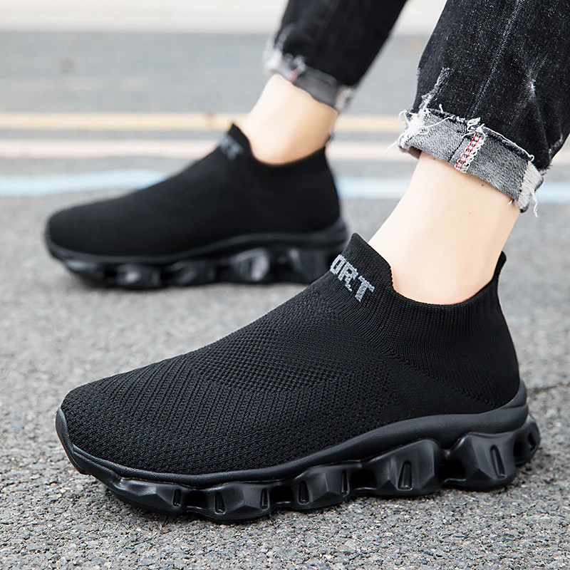 Damen Bequeme Strick-Sneaker mit elastischem Bund Heidi Mode - Image 2