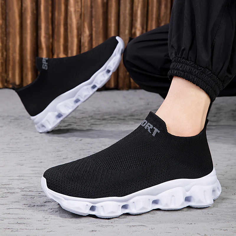 Damen Bequeme Strick-Sneaker mit elastischem Bund Heidi Mode - Image 4