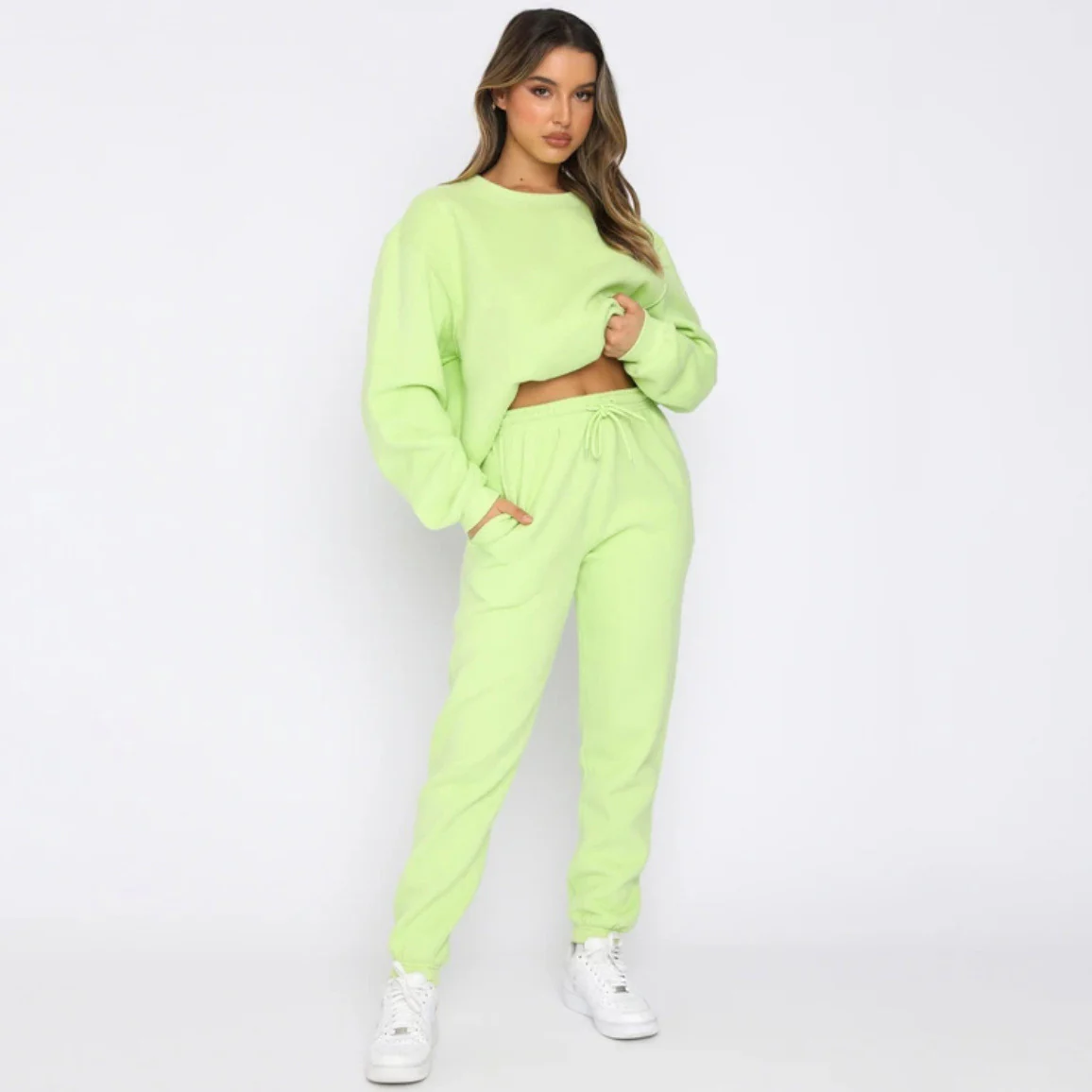 Damen bequeme Sweatshirt und Jogginghose Freizeitanzug Heidi-Mode - Image 11