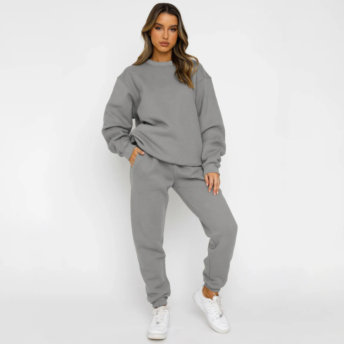Damen bequeme Sweatshirt und Jogginghose Freizeitanzug Heidi-Mode - Image 7