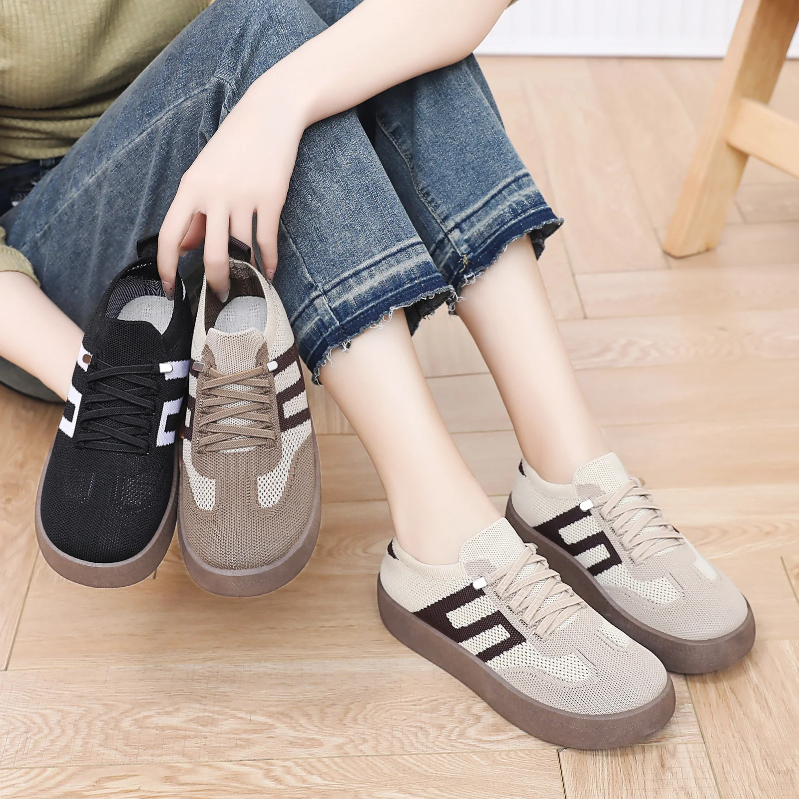 Damen Bequeme und atmungsaktive Sneakers mit Plateau von Heidi Mode - Image 4