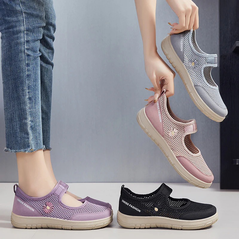 Damen Bequeme und luftige Freizeitschuhe mit verstellbarem Riemen Heidi Mode - Image 4