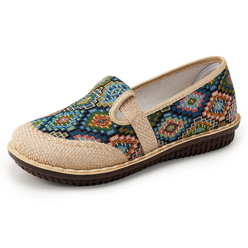 Damen Bequeme und modische Slipper mit buntem Muster Heidi Mode - Image 6