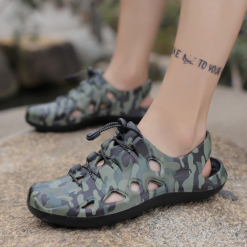 Damen Bequeme und rutschfeste Outdoor-Sandalen mit elastischem Schnürsystem Heidi Mode - Image 4