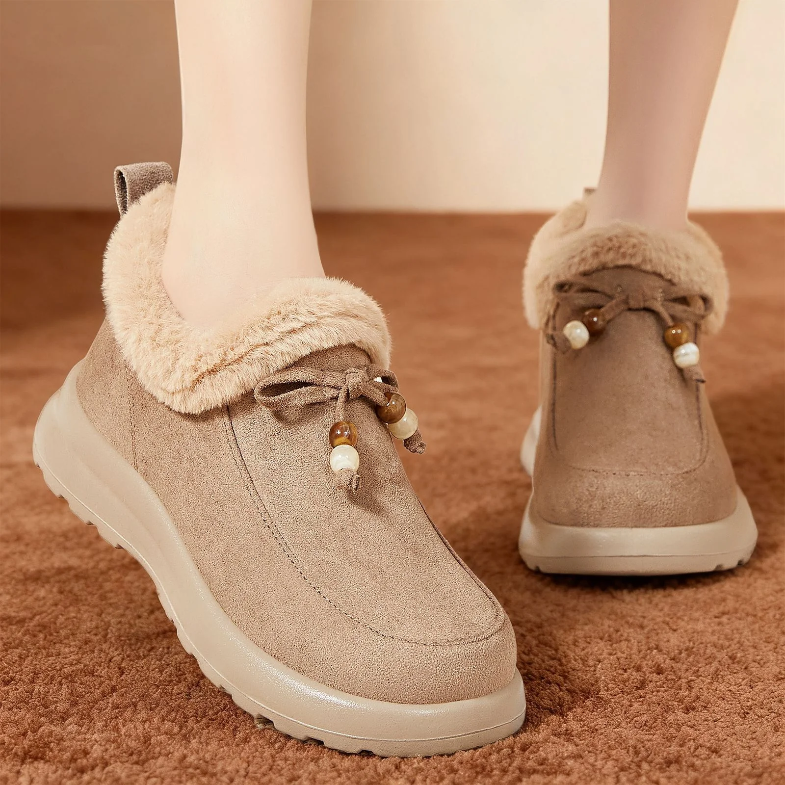 Damen bequeme und warme Hüttenschuhe mit kuscheligem Innenfutter Heidi Mode - Image 3