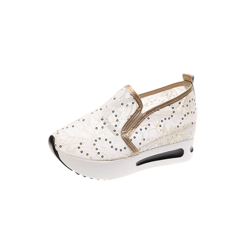 Damen Bequeme Wedge-Sneaker mit modischem Lattice-Design Heidi Mode - Image 7