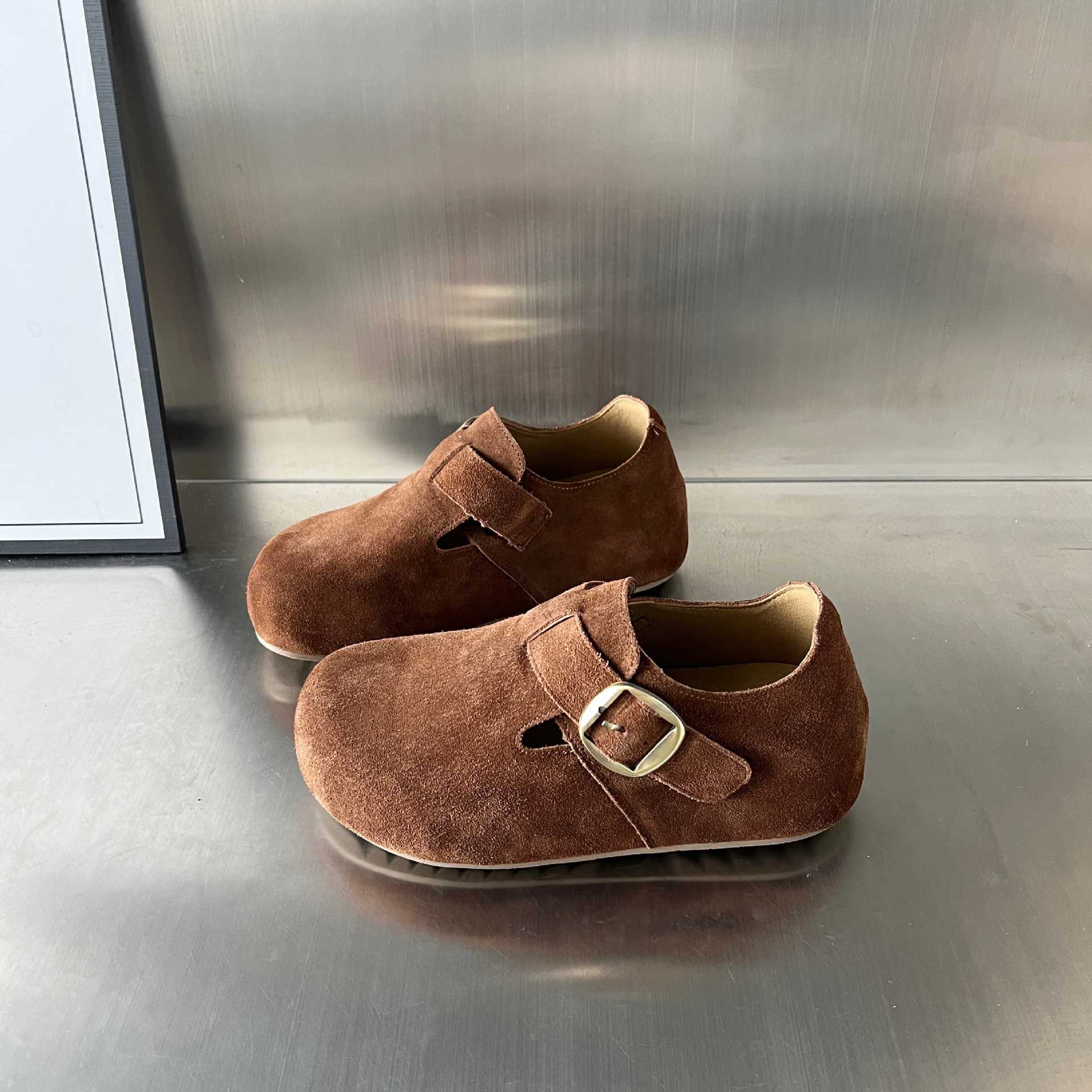 Damen bequeme Wildleder-Clogs mit elegantem Schnallenverschluss Heidi Mode - Image 7