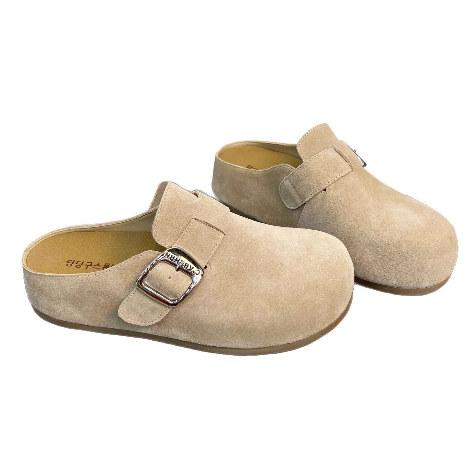 Damen Bequeme Wildleder-Clogs mit verstellbarem Riemen und ergonomischem Fußbett Heidi Mode - Image 5