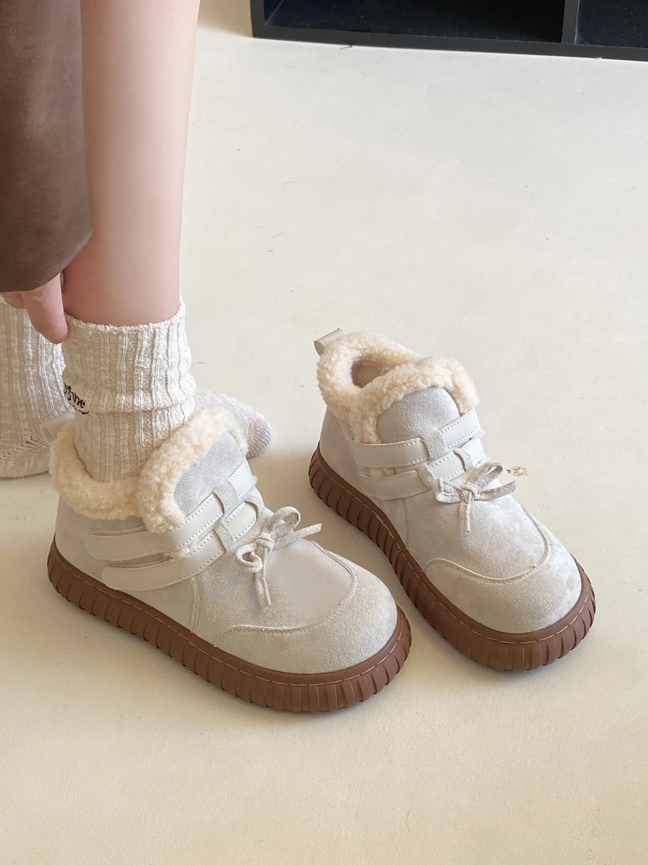 Damen Bequeme Winterboots mit weichem Kunstfellkragen und rutschfester Sohle Heidi Mode - Image 7