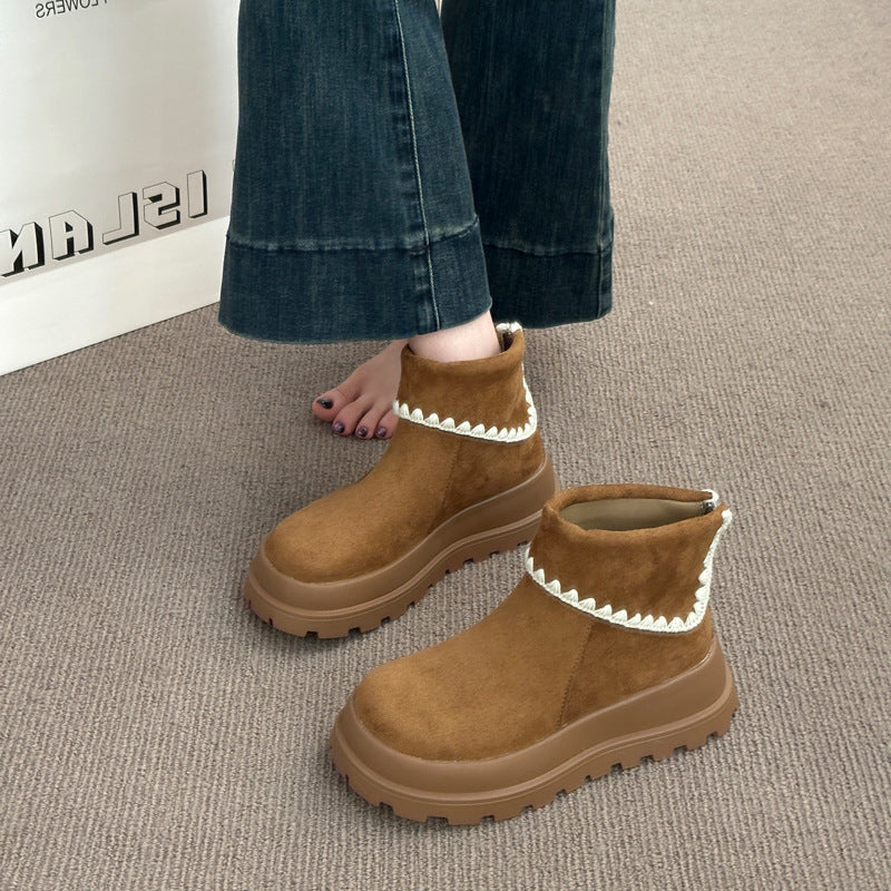 Damen bequeme Winterstiefel mit modischem Kragenabschluss Heidi Mode - Image 3