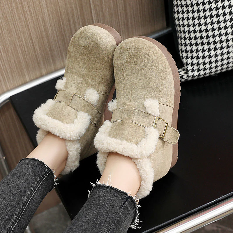Damen Bequeme Winterstiefeletten mit weichem Innenfutter und modernem Riemendesign Heidi Mode - Image 3