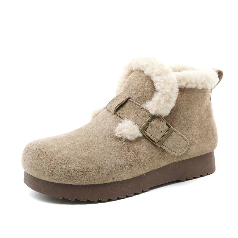 Damen Bequeme Winterstiefeletten mit weichem Innenfutter und modernem Riemendesign Heidi Mode - Image 5