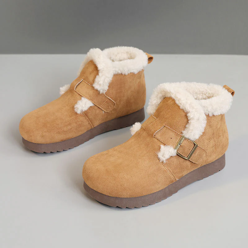 Damen Bequeme Winterstiefeletten mit weichem Innenfutter und modernem Riemendesign Heidi Mode - Image 6
