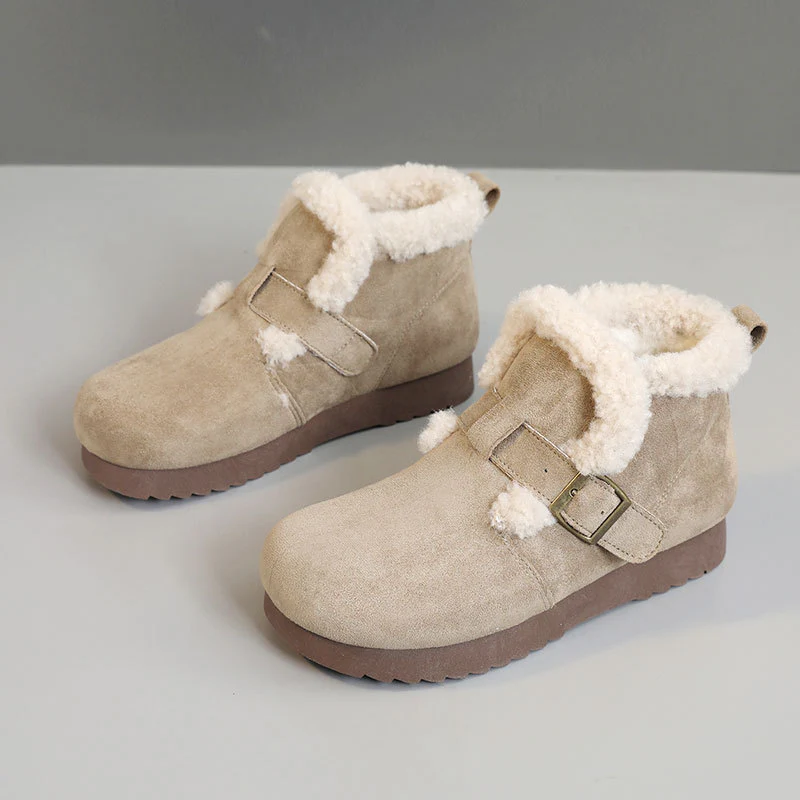 Damen Bequeme Winterstiefeletten mit weichem Innenfutter und modernem Riemendesign Heidi Mode - Image 7