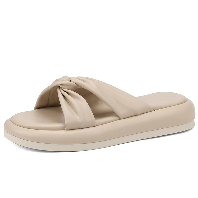Damen Bequeme Zehentrenner-Pantoletten mit modischem Knoten-Design Heidi Mode - Image 5