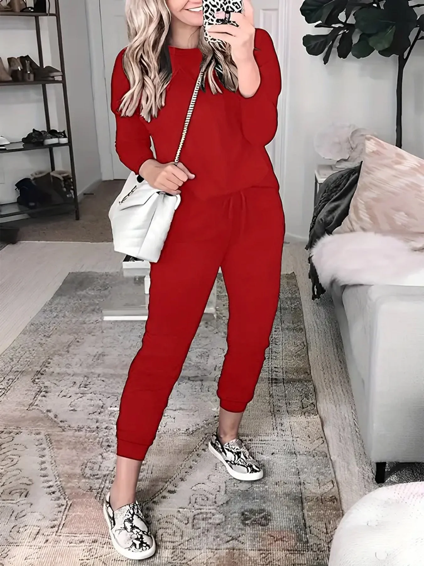 Damen Bequemer Freizeitanzug mit Elastischem Bund und Modischem Schnitt Heidi-Mode - Image 6