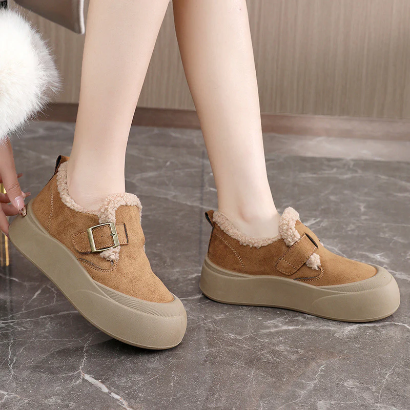Damen bequemes Slipper mit wärmendem Innenfutter und modischem Schnallen-Design Heidi Mode - Image 3