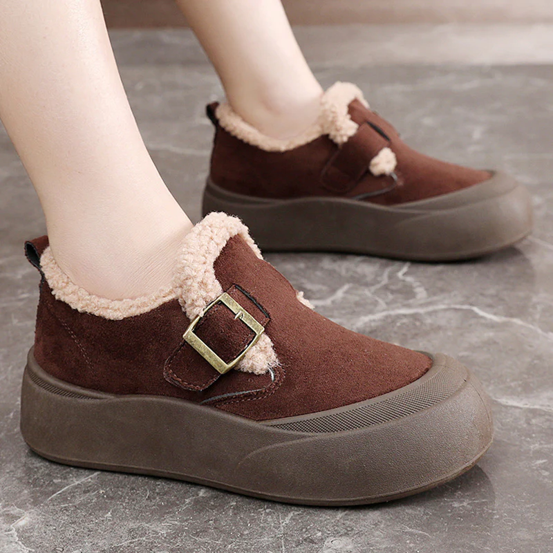 Damen bequemes Slipper mit wärmendem Innenfutter und modischem Schnallen-Design Heidi Mode - Image 4
