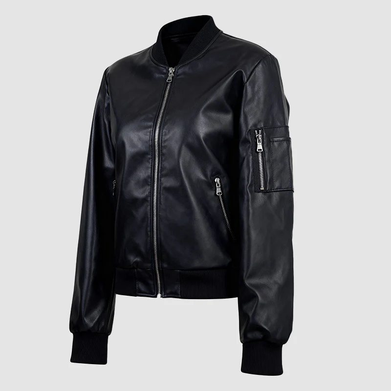 Leichte Steppjacke Damen aus hochwertigem Kunstleder - Image 7